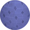 thumbnail image 1 of Ahgly Company Machine Washable Indoor Round Transitional Light Slate Blue Area Rugs, 3' Round, 1 of 7