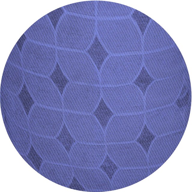 Ahgly Tapis Rond Lavable en Machine Intérieur Transitionnel Bleu Ardoise Clair, 3 Pieds Rond