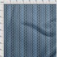 thumbnail image 4 of oneOone Cotton Jersey Medium Blue Fabric Asian Block Sewing Craft Projects Fabric Prints By Yard 58 Inch Wide, 4 of 4