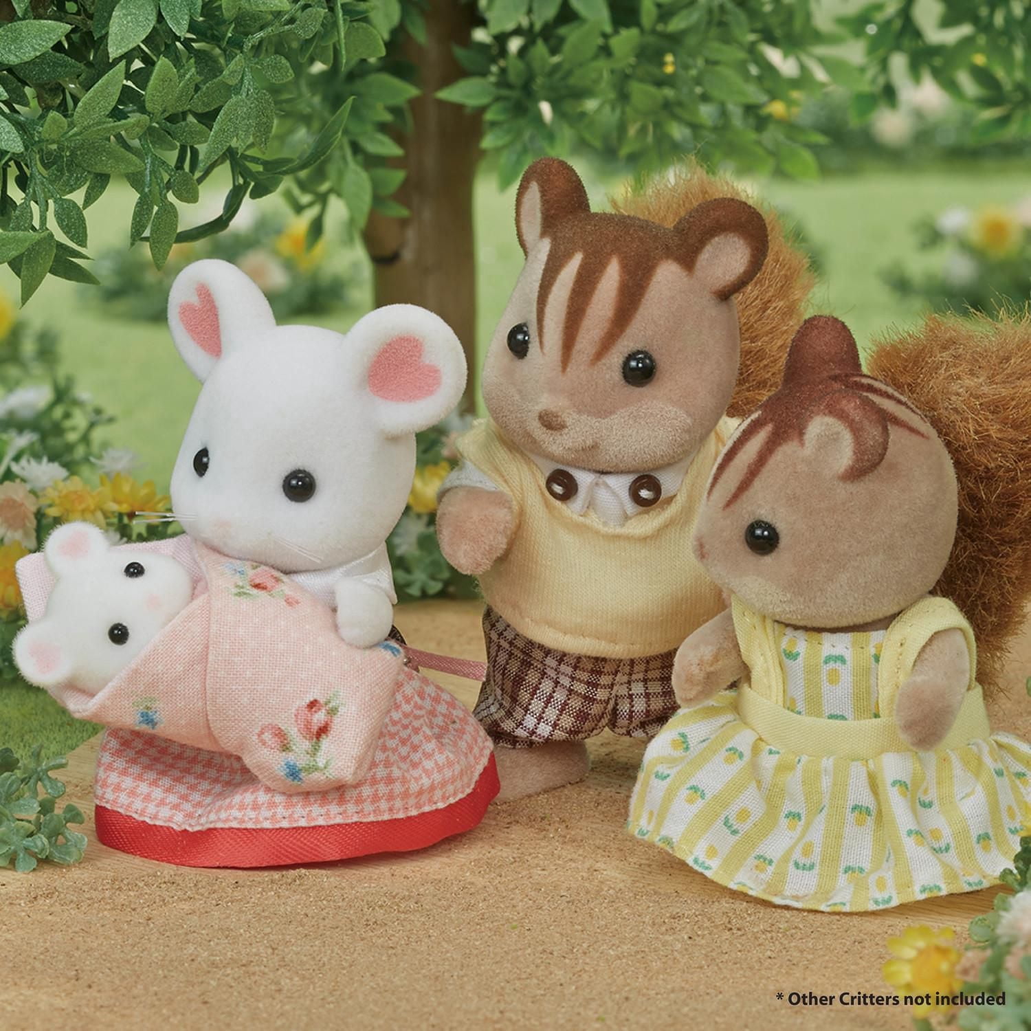 Famille Marshmallow Mouse de Calico Critters, ensemble de 4 poupées figurines à collectionner