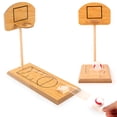 thumbnail image 4 of Basketball Game Mini Desktop Toy Mini Basketball Table Game Suitable For School Throwing Game Wooden Khaki 1 Piece, 4 of 7