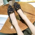 thumbnail image 4 of Women Girls Solid Big Size Slip On Flat Shallow Comfort Casual Single Shoes, 4 of 9