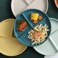 thumbnail image 1 of TABLZONE 5Pcs Dark Blue Compartment Breakfast Plates For Portion Control Banquets Tableware, 1 of 8