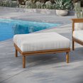 thumbnail image 1 of Modway Wren Ottoman Mobilier de Patio Extérieur en Bois Flotté Naturel, Blanc, 1 of 10