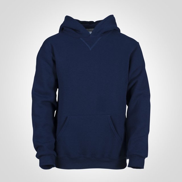Russell Athletic Youth Dri Power Hooded Pullover Sweatshirt, M, Navy