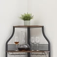 thumbnail image 2 of EDTara Corner Wine Cabinet with Removable Wine Rack, Wine Bar Cabinet with Barn Door and Adjustable Shelves, Industrial Wine Cabinet for Dining Room, Living Room,Kitchen, 2 of 9