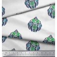 thumbnail image 2 of Soimoi Modal Satin Fabric Leaves & Floral Block Print Sewing Fabric Yard 42 Inch Wide, 2 of 3