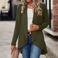 thumbnail image 2 of Pxiakgy Womens Open Front Cardigan Long Sleeve Knit Sweater Outwear With Pockets Green + M, 2 of 7