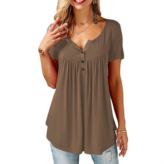 T-Shirt Ample pour Femmes Manches Courtes Hauts Décontractés Blouse Tee