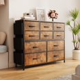 thumbnail image 1 of Ourlova Commode Moderne pour Chambre avec 10 Tiroirs Commode en Tissu Tiroir de Rangement avec Poches Latérales pour Chambre d'Enfant Garde-Robe Couloir Entrée Salon, 1 of 8