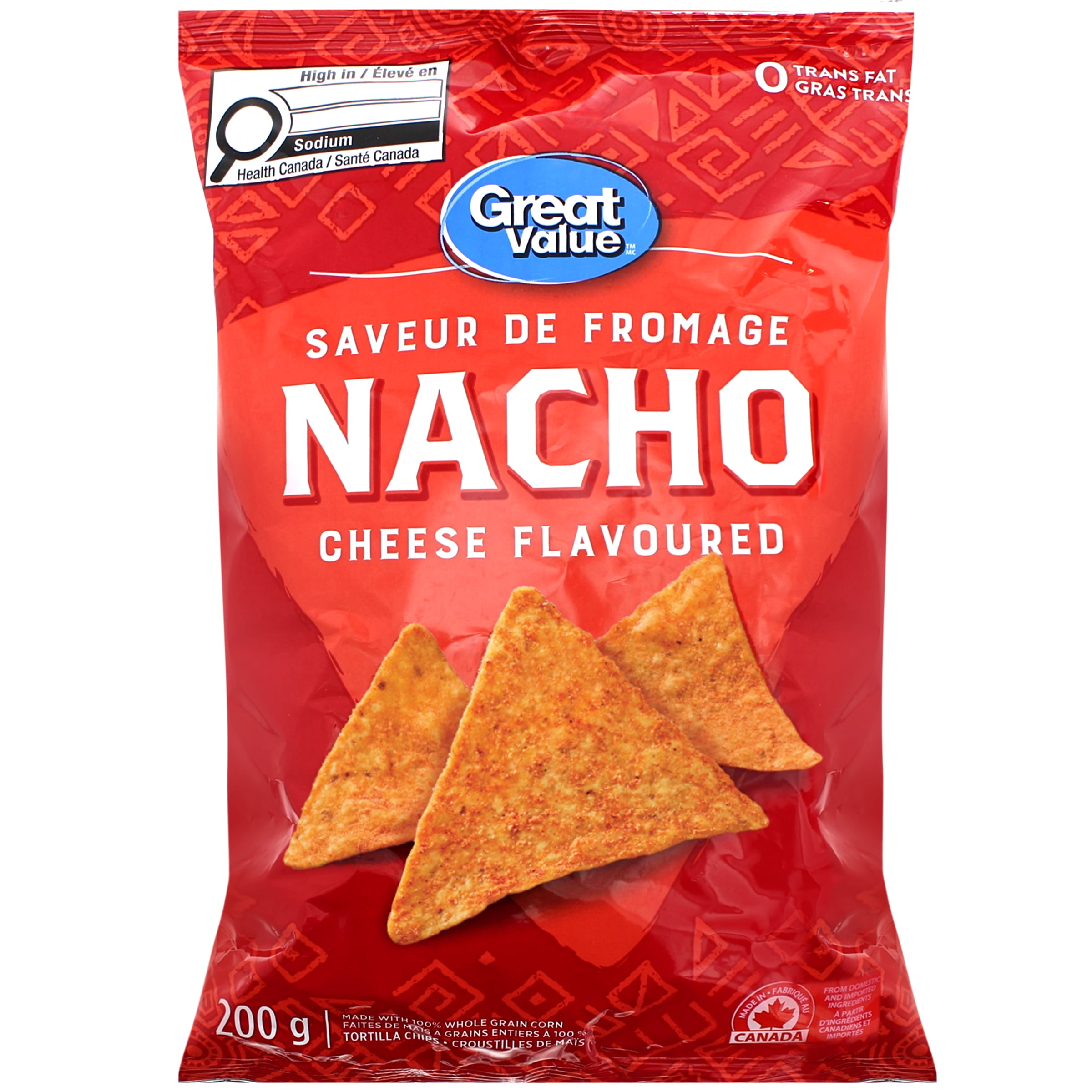 Great Value Nacho Cheese Flavoured Tortilla Chips