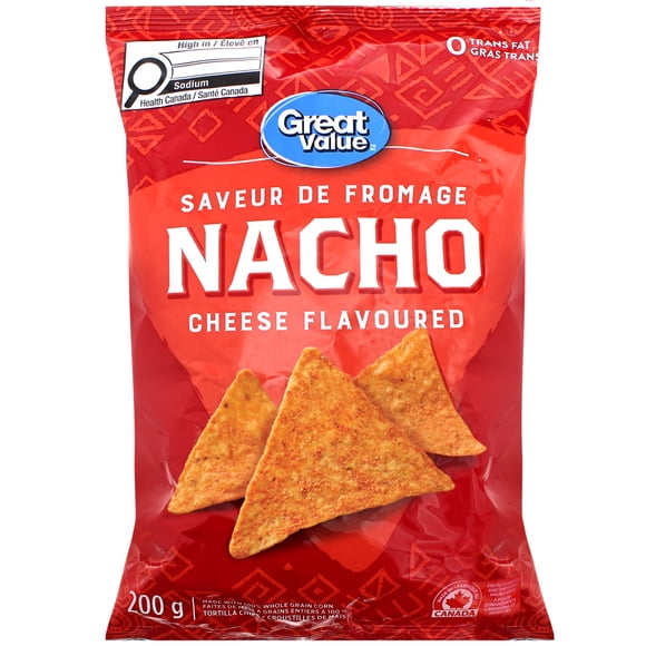 Great Value Nacho Cheese Flavoured Tortilla Chips