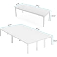 thumbnail image 2 of Tribesigns 6.5FT White Conference Table, Modern Office Meeting Room Table with Metal Frame, 78.74"W x 27.56"D for 6-8 People, Only Table, 2 of 5