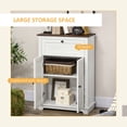 thumbnail image 4 of HOMCOM Armoire de Rangement Style Ferme, Buffet avec Tiroir et Portes, Blanc, 4 of 10