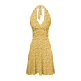 thumbnail image 5 of Women Summer Sleeveless Neck Tight Summer Dress for Women Spring Boho Floral with Casual Summer Dress Women Pocket Elastic Waist Ruffle Cute Summer Dress Mini Dresses, 5 of 5
