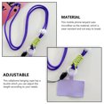 thumbnail image 2 of ziyahi Universal Mobile Phone Lanyard Adjustable Detachable Neck Hanging Rope Microfiber Reusable Anti-lost Strap for Climbing Purple Long, 2 of 4