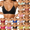thumbnail image 1 of Jovati Soutien-gorge Quotidien pour Femmes, Style Triangle Sans Coutures et Sans Armatures avec Bretelles Fines Ajustables, Mélange Doux Polyester-Spandex, Coupe Détente à Encolure en V, Conception Respirante et Ventilée, 1 of 6