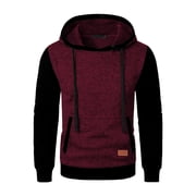 Lovzfmll Color Block Hoodie for Men, Pullover Sweatshirt, Long Sleeve Casual Top, Fall Clothing, Men's Hoodies, Street Fashion