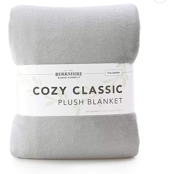 Berkshire Blanket Serasoft Plush Blanket ( Queen Grey )