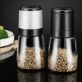 thumbnail image 3 of Stainless Steel Salt And Pepper Mill Grinder Refillable Pepper Shaker With Adjustable Thickness Spice Container Kitchen Grinder, 3 of 7