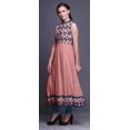 thumbnail image 3 of Bimba Robe Anarkali Géométrique Pêche pour Femmes Kurti Imprimé Ethnique Indien Longue Kurta Robe de Fête X-Small, 3 of 6