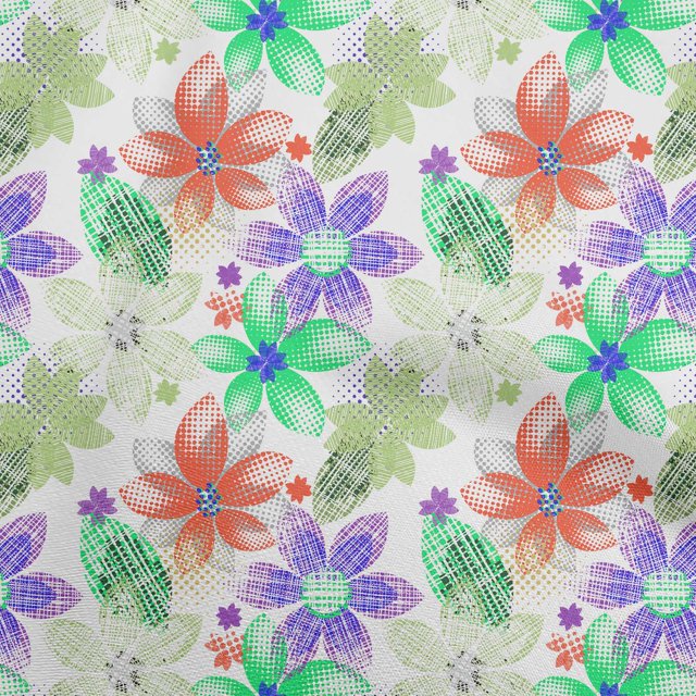 oneOone Polyester Spandex Orange Fabric Texture Floral Craft Projects Decor Fabric Printed By The Yard 56 Inch Wide