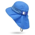 thumbnail image 4 of Besolor Toddler Baby Wide Brim Sun Hat Beach Outdoor Adjustable Summer Caps Sun Protection Bucket Hat for Kids, 4 of 7