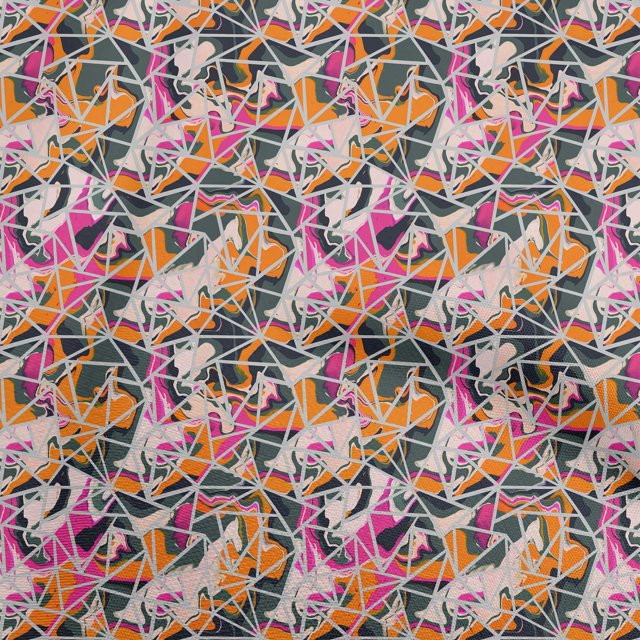 oneOone Cotton Flex Orange Fabric Abstract Sewing Craft Projects Fabric Prints By Yard 40 Inch Wide