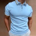 thumbnail image 1 of ylioge Mens Casual Golf Tees Shirts Pullover Short Sleeve Tshirts Shirt Button Collared Basic Solid Color Loose Comfort Relaxed Office Work Tops, 1 of 8