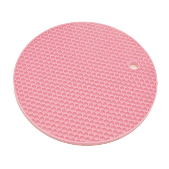 Rubber Non-Slip Heat Resistant Mat Colorful Round Silicone Round Coaster Cushion Placemat Pot Holder Table Silicone Mat