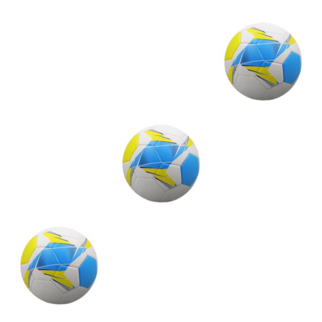 Decodeary PVC Soccer Balls For Teamwork And Fun Practice Sessions Durable Competitive Football Goal Ball Soccer Training light blue No.4 3Set