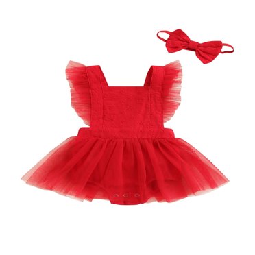 Robe Bébé Fille Sans Manches Col Carré Taille Haute Ample Décontractée Fête Automne Princesse Bandeau Midi 0-3 Mois