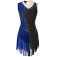 thumbnail image 3 of RUNQHUI Robe de Patinage Artistique Femmes Strass Scintillants Justaucorps de Danse Ballet pour Compétition Bleu TTG, 3 of 7