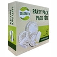 thumbnail image 3 of Go4Green Ensemble de Fête avec Assiettes en Papier Jetables, Gobelets, Serviettes, Nappe et Ensemble de Couverts Compostables pour 25 Personnes, 176 Pcs, 3 of 5