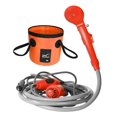thumbnail image 2 of S SERENABLE Seau Pliable avec Pompe pour Douche Extérieure, 5 Gallons Pliable Portable Orange, 2 of 9