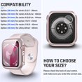 thumbnail image 2 of XiHAMA Waterproof Case Compatible with Apple Watch SE (2nd Gen) Series 6 5 4 Screen Protector, Tempered Glass Hard PC Bumper Face Cover, 2 of 7