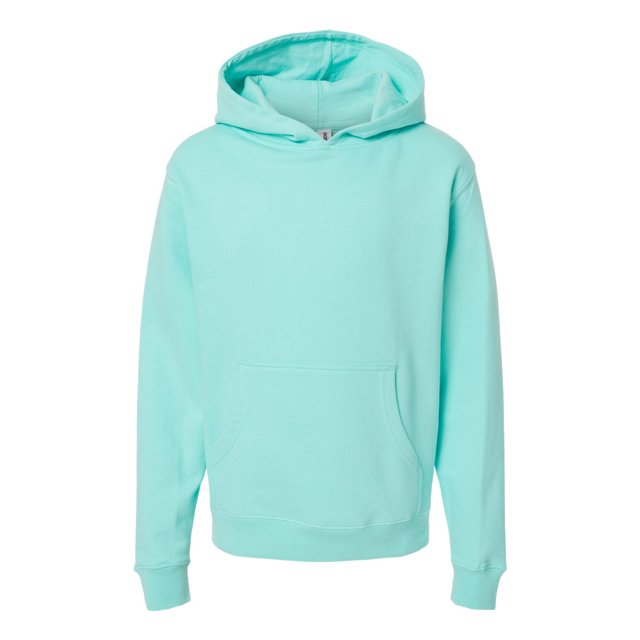 Independent Trading Co. SS4001Y Chandail à Capuchon pour Jeunes de Poids Moyen en Couleur aqua Claire Unie. Fabriqué en Molleton Mélange 80/20 Coton/polyester avec un Visage 100 % Coton, Comprenant une Capuche Doublée de Jersey, une Couture à double Aiguille à Surpiqûres Fendues sur Toutes les Coutures, et une Nervure 1x1 aux Poignets et à la Taille. le Chandail à Capuchon a une Coupe standard, une Poche Kangourou avant, et Sans Cordon de Serrage pour Plus de Sécurité. Étiquette Détachable Incluse.
