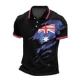 thumbnail image 1 of SHIXIAOO Homme Drapeau du Royaume-Uni Jack Imprimé Décontracté Affaires Manches Raglan Bouton Col à Revers Imprimé Festif Célébration Haut Concert T-Shirts pour Hommes T-Shirts pour Hommes Mode Designer Coupe Ajustée Chemises pour Hommes Grande Taille Hommes, 1 of 3