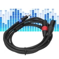 thumbnail image 1 of 3.5mm Male To Dual XLR Male Audio Converter Cable, Gold Plated Plug, PVC Wire, Plug And Play, Double Layer Shielding, Power  And Mixer, 1 of 8