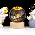 thumbnail image 4 of 3D Crystal Ball with Warm Light Wooden Base Small Night, 4 of 8