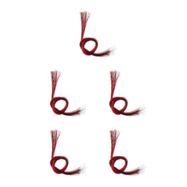 Maytalsory 10/Set Train LED Lumière Fée Jardin Lampadaire Poteau 3V Pelouse Fil Rouge Longueur 30cm 5Set