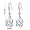 thumbnail image 3 of Geometric Double Diamond Earrings Temperament Earrings Female Personality Earrings Long, 3 of 9