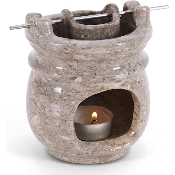 SPESHSTONES Marble Oil Burner Oceanic 4.5"/11 cm Inches Handmade Candle Wax Warmer for Room Décor - Scentsy Wax Warmer - Wax Burner Home Fragrance - Kitchen Decor