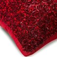 thumbnail image 2 of The HomeCentric Housse de Coussin Décorative, Taies d'Oreiller Format Euro Rouges, Lot de 2, 26x26 Pouces (65x65 cm) Housses d'Oreiller Euro en Soie, Couleur Unie, Bling, Ornées de Sequins, Oreiller Euro - Paillettes Rouges, 2 of 3