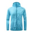 thumbnail image 2 of Aodebiao Manteau de Pluie Ultraléger pour Femmes – Manteau de Randonnée Imperméable et Respirant avec Capuchon Ajustable / Polyester à Séchage Rapide pour la Course, les Déplacements et les Voyages, 2 of 4