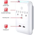 thumbnail image 2 of GE 11157 Surge Tap, 3 Outlets, 540J, USB 2.1A, White, 2 of 6