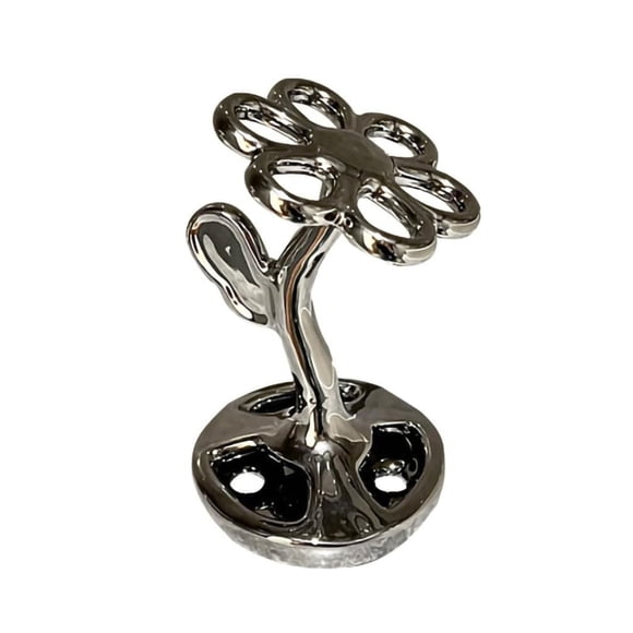 Ceramic Flower Toothbrush Holder - Multifunctional Storage Rack | Space-Saving Large Capacity | Bathroom, Kitchen, Bedroom Use | Easy to Clean | 1 Pack