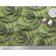 thumbnail image 2 of Soimoi Green Modal Satin Fabric Spiral & Geometric Print Fabric by Yard 42 Inch Wide, 2 of 3