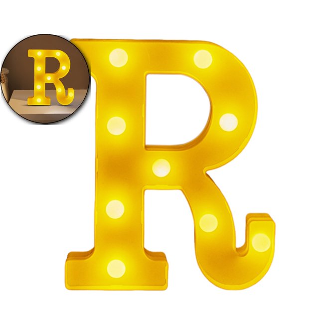 Dvruxg Light Up Letters, Led Letter Lights 26 Alphabet, Decorative Lighted Letter, Battery Powered Led Marquee Letters for Party, Bar, Night Light, Home Decor