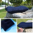 thumbnail image 4 of Inflatable Travel Bolster Pillow | Thick Flocked PVC Portable Neck & Lumbar Support | Lightweight Compact Design for Camping Backpacking Office Home | Blue | 13.78x8.27 in, 4 of 8